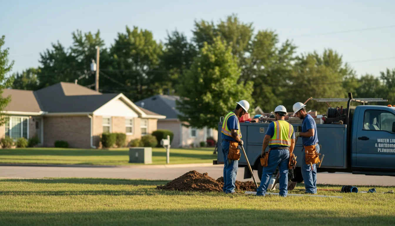 Residential water line and bathroom plumbing service in New Town, ND